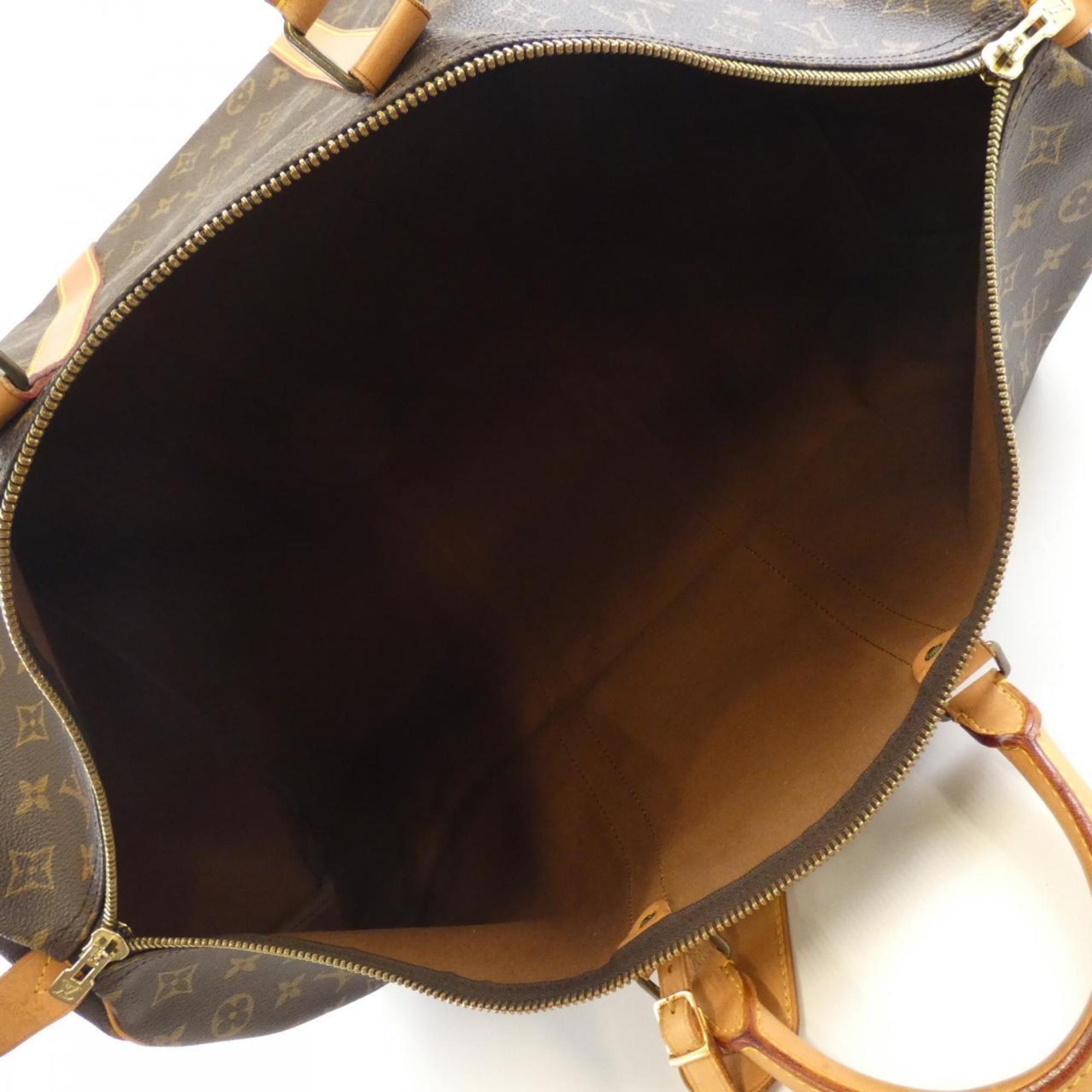 Louis Vuitton Marron Coated Canvas Boston Bag