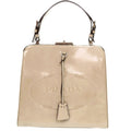 Prada Beige Ivory Patent Leather Handbag