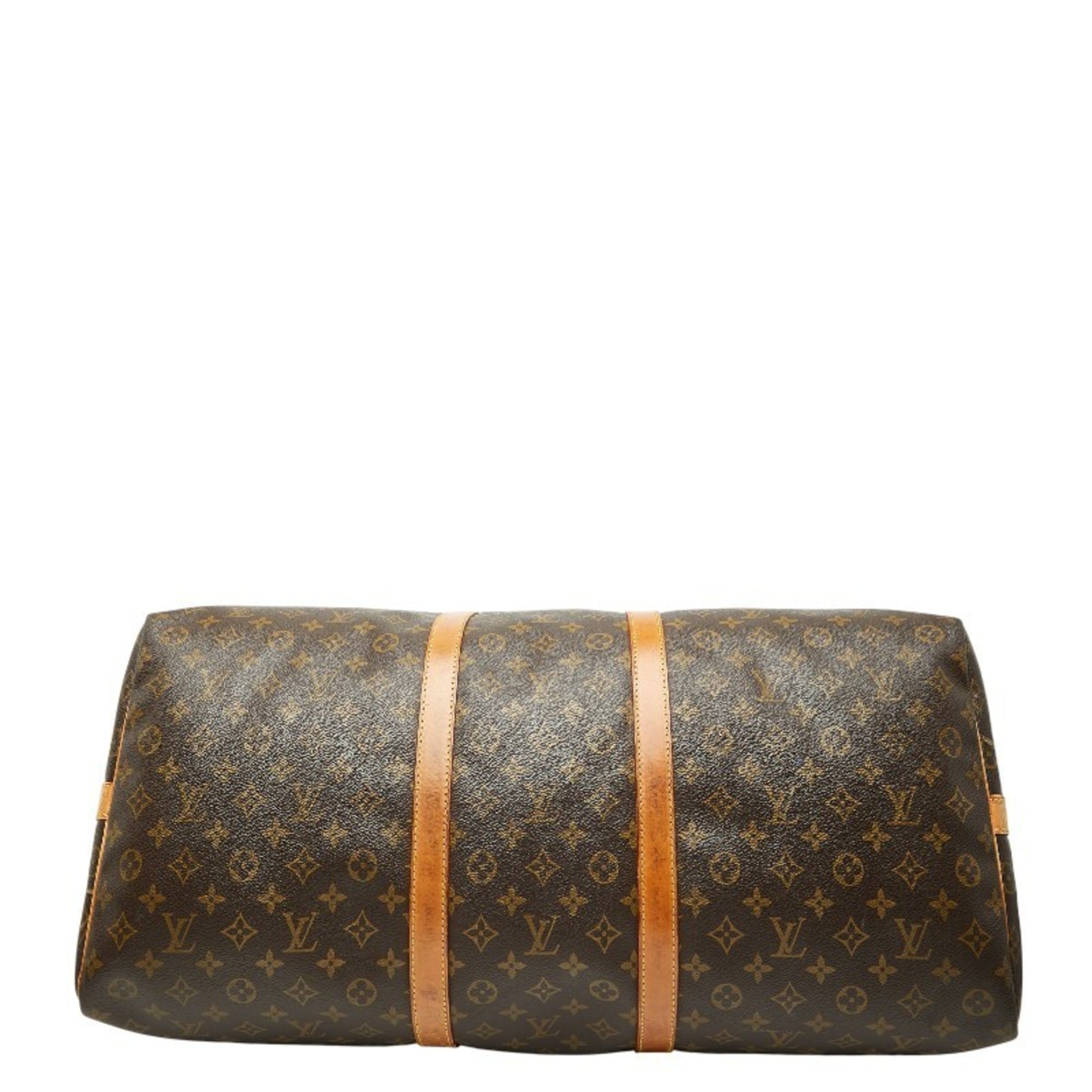 Louis Vuitton Monogram Brown Pvc Leather Boston Bag Shoulder Bag