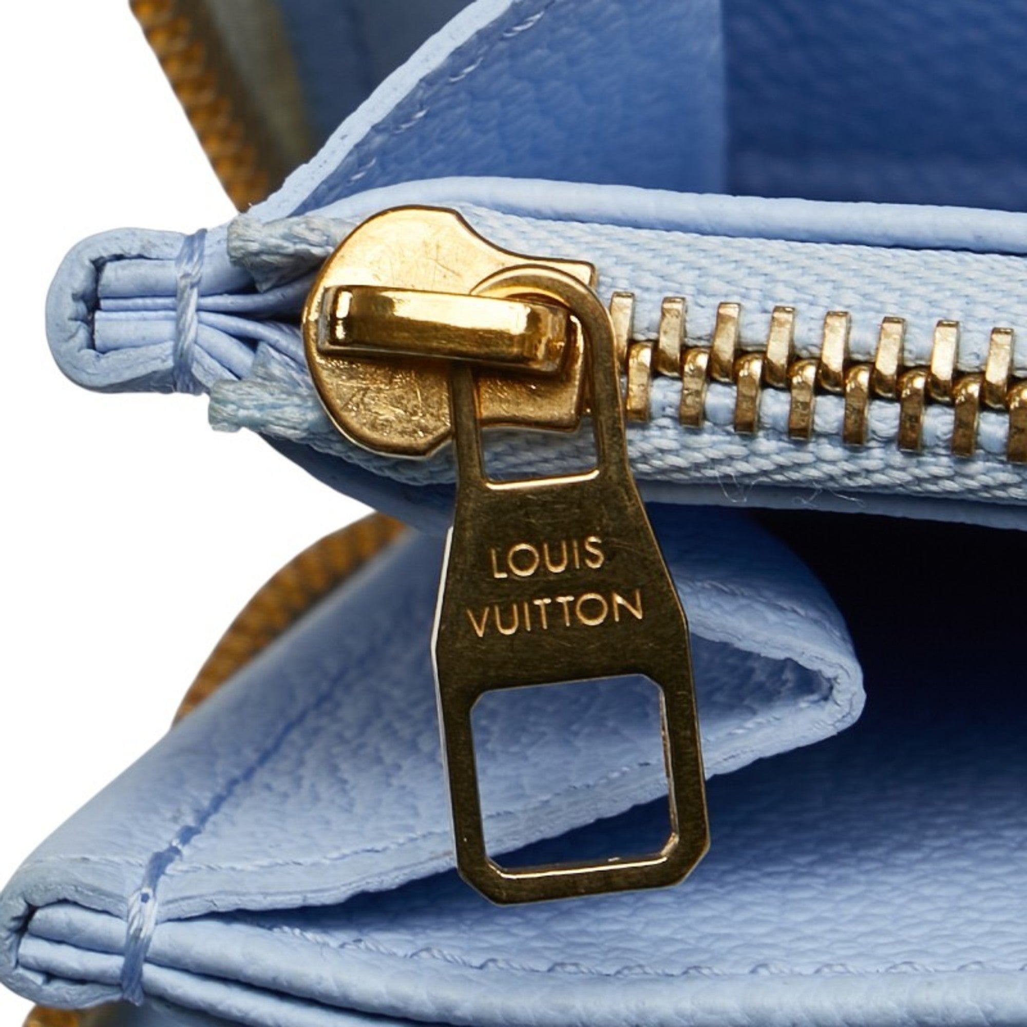 Louis Vuitton Blue White Leather Long Wallet