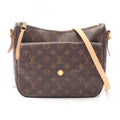 Louis Vuitton Brown Coated Canvas Leather Shoulder Bag
