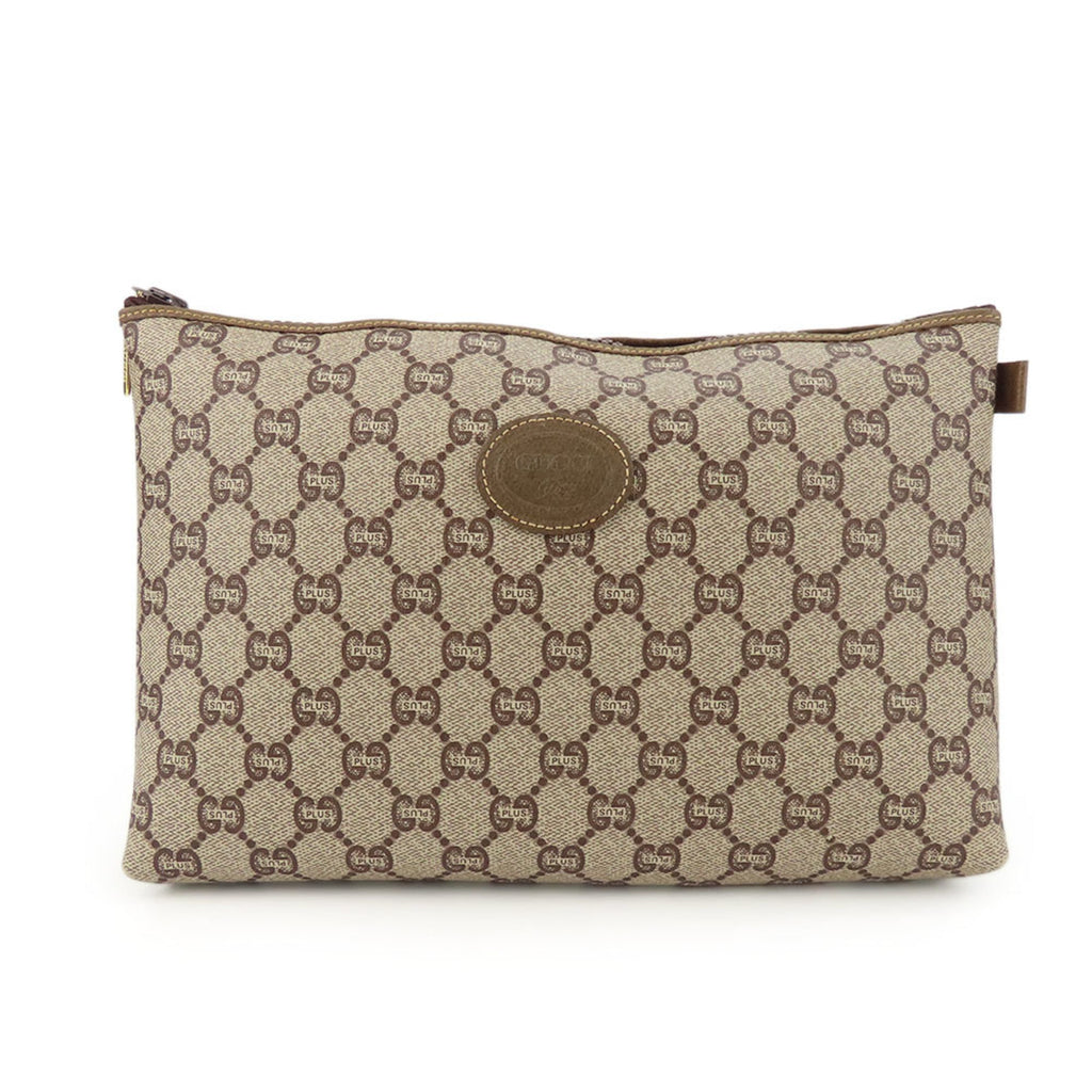 Gucci Beige Gg Plus Clutch Bag Pouch (Pre-Owned)