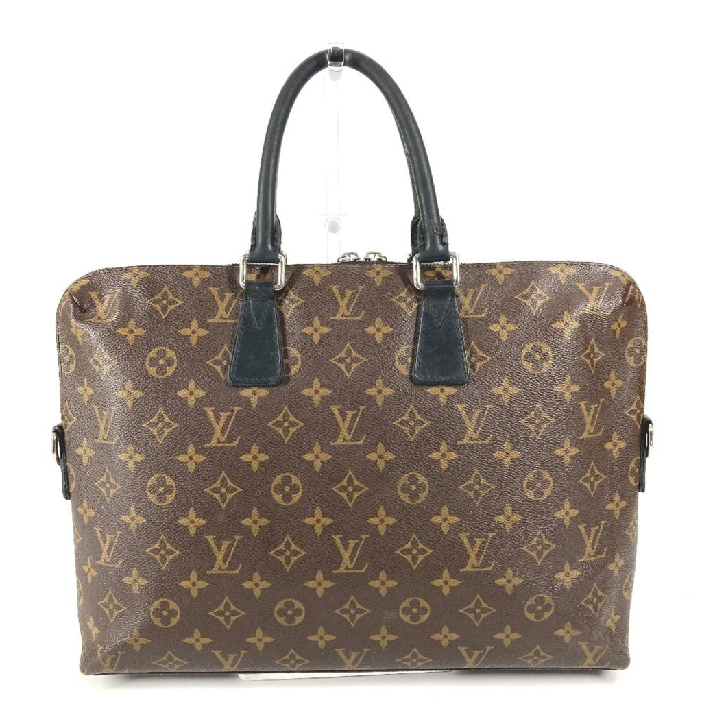 Louis Vuitton Black Brown Monogram Canvas Handbag