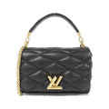 Louis Vuitton Black Leather Shoulder Bag