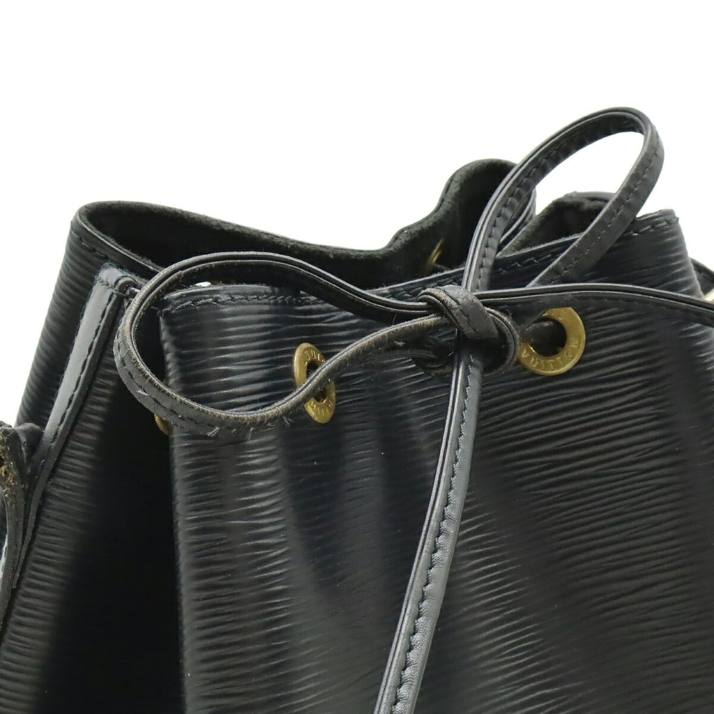 Louis Vuitton Black Noir White Epi Leather Shoulder Bag