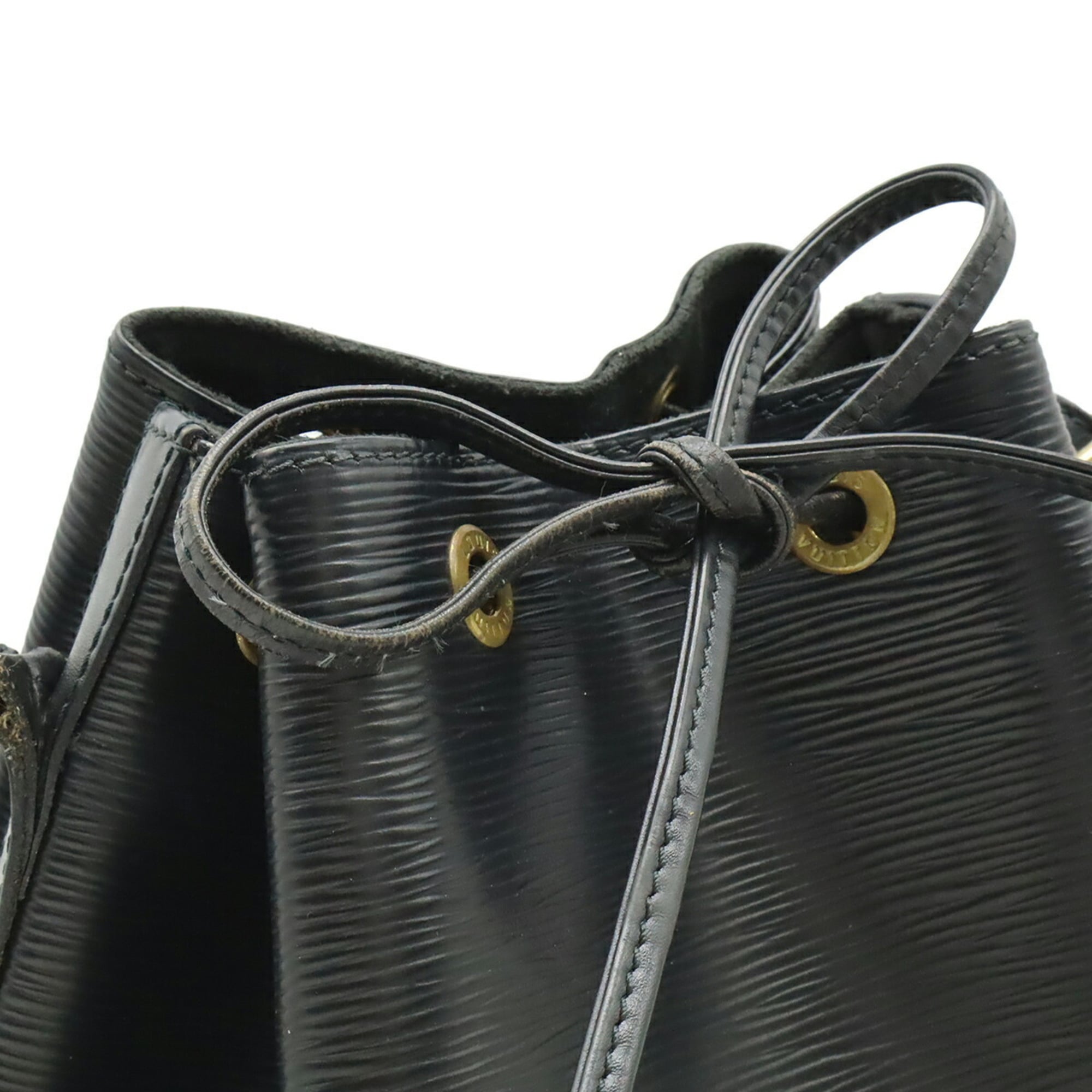 Louis Vuitton Black Noir White Epi Leather Shoulder Bag