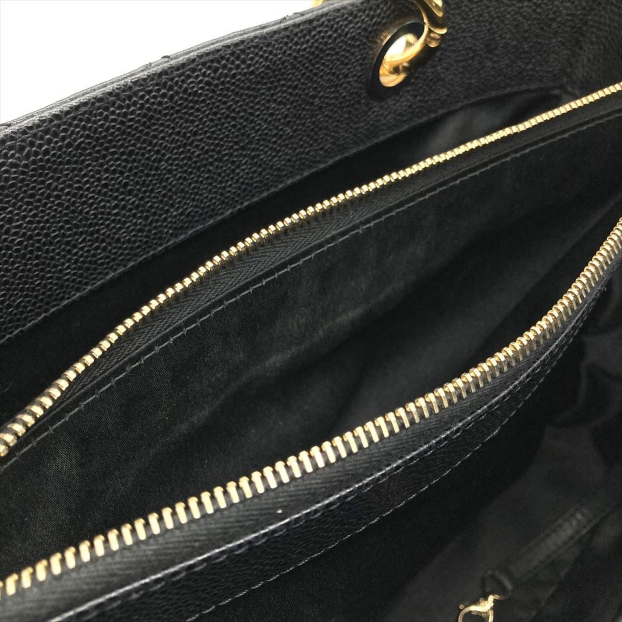 Chanel Black Grained Calfskin Tote Bag
