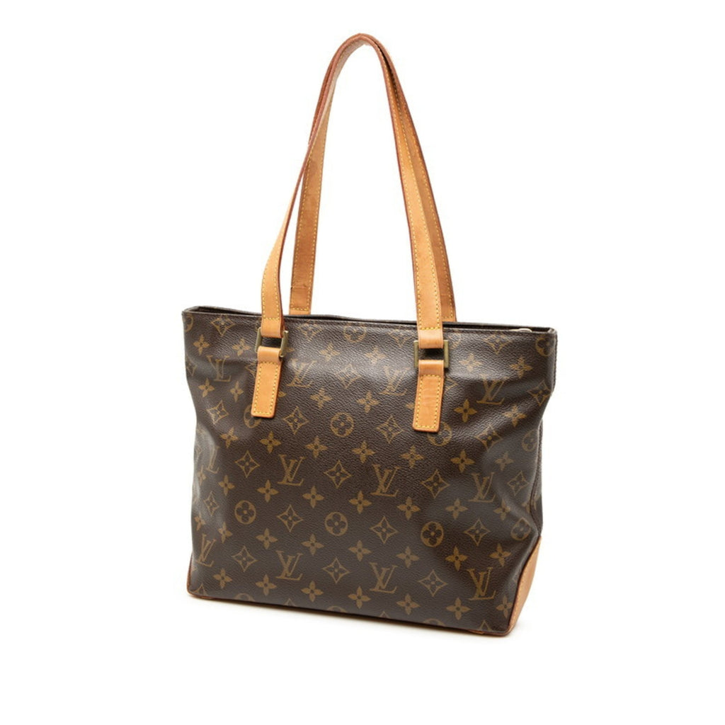 Louis Vuitton Monogram Brown Pvc Leather Handbag Tote Bag