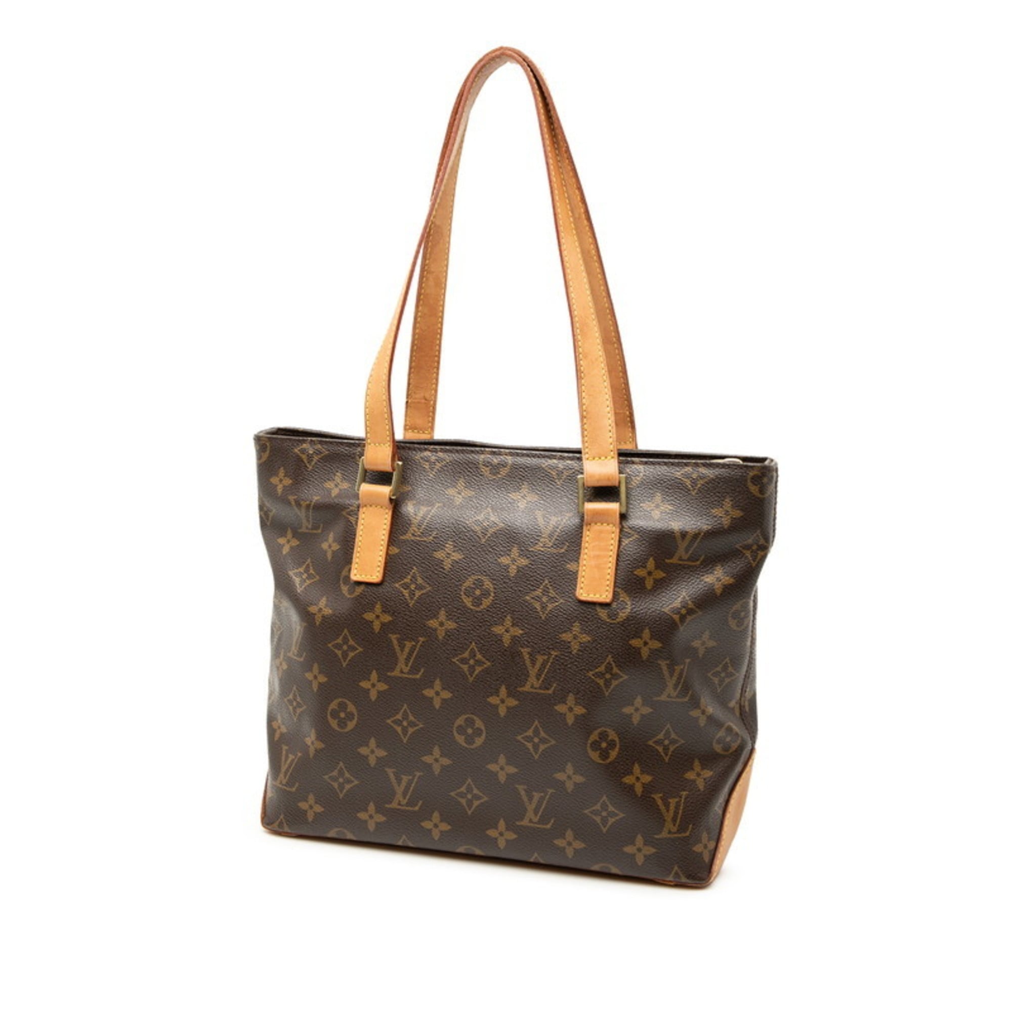 Louis Vuitton Monogram Brown Pvc Leather Handbag Tote Bag