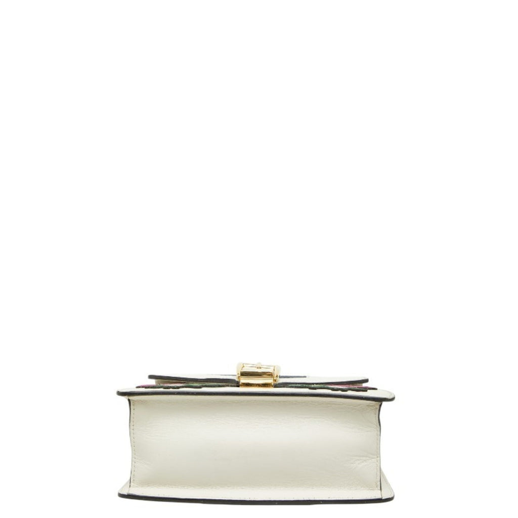 Gucci White Leather Handbag Shoulder Bag (Pre-Owned)