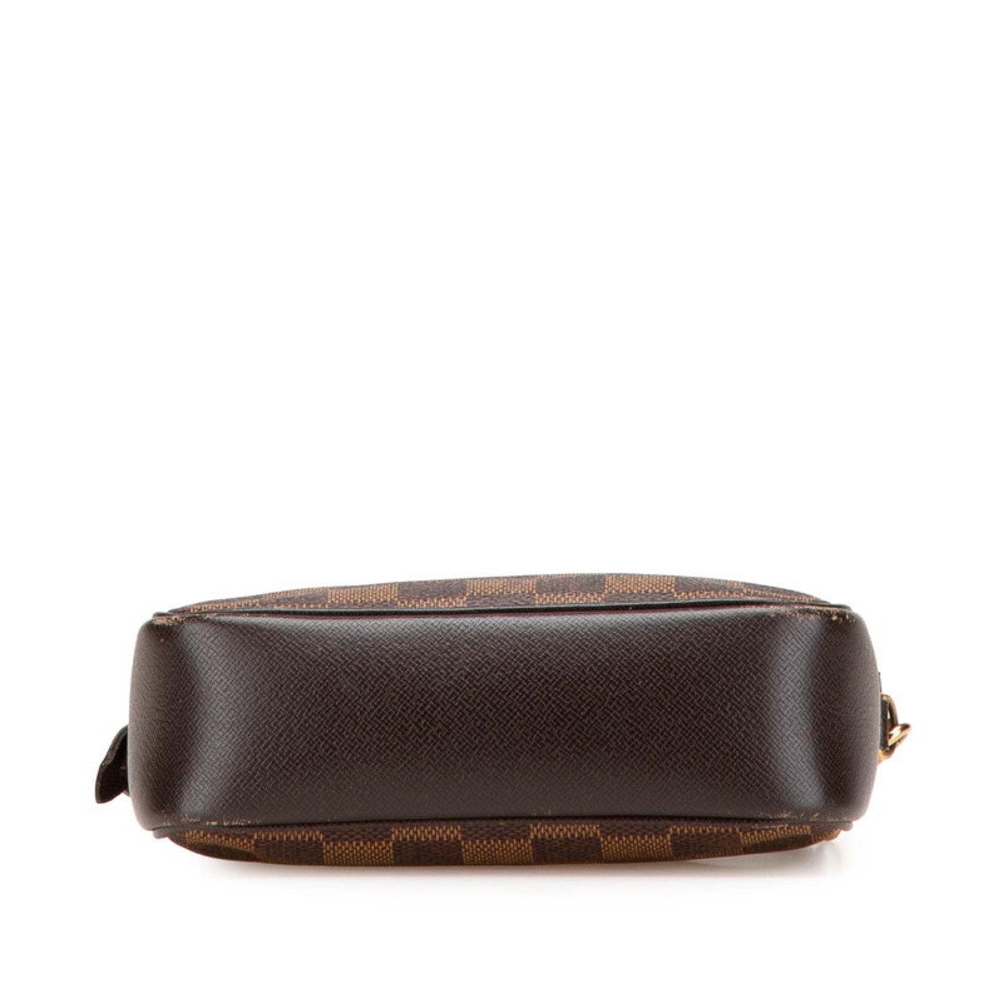Louis Vuitton Brown Pvc Leather Handbag Pouch