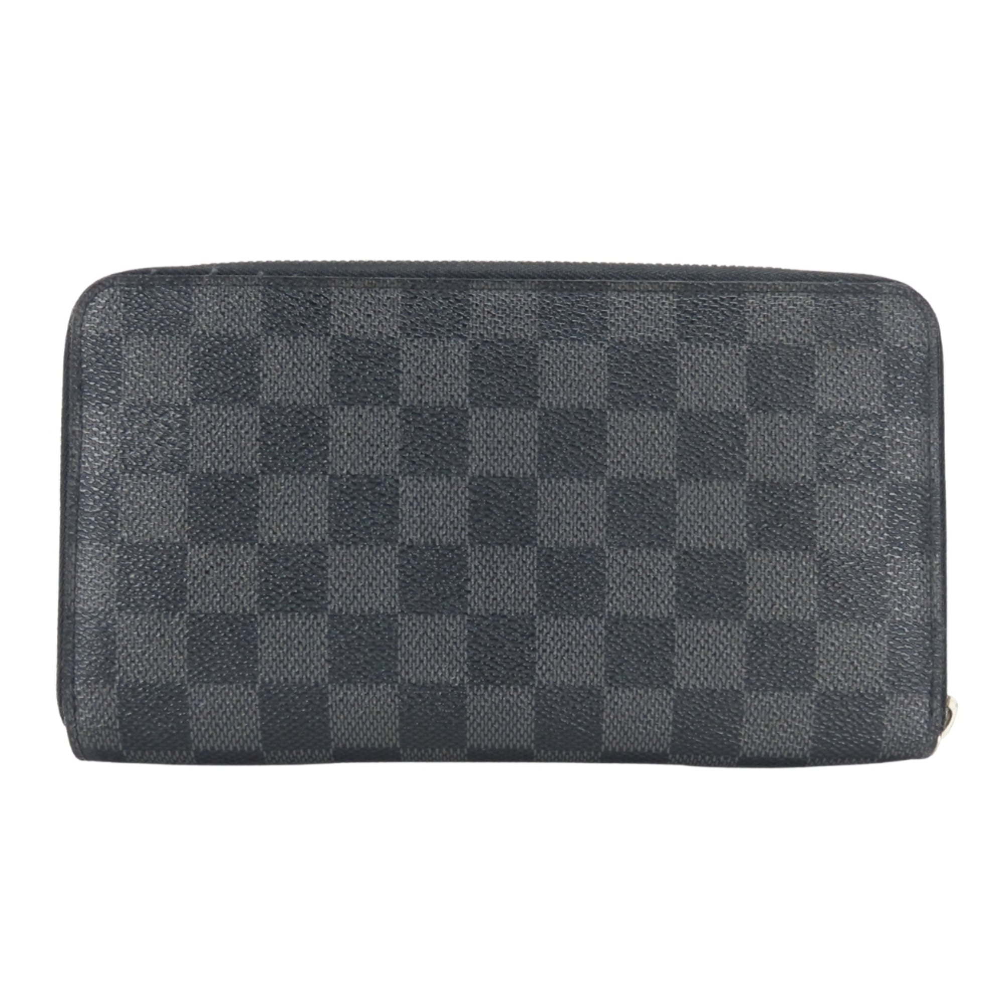 Louis Vuitton Black Gray Damier Graphite Leather Long Wallet