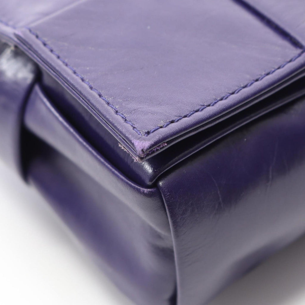 Bottega Veneta Purple Leather Shoulder Bag