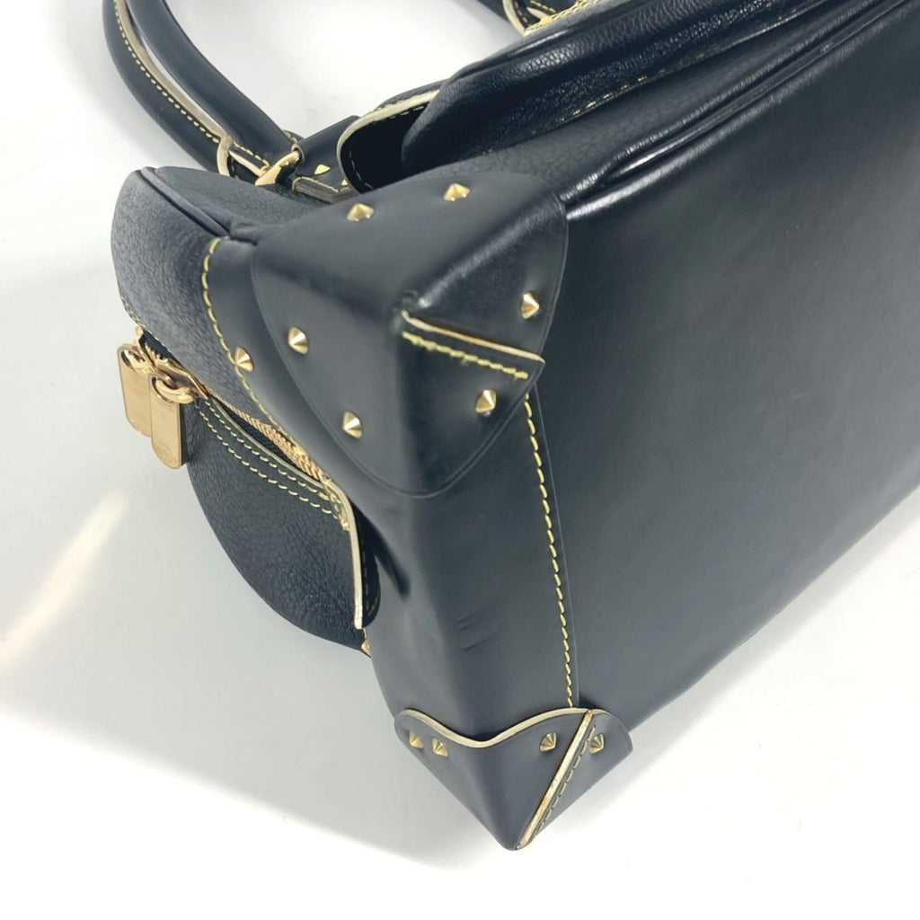 Louis Vuitton Suhali Black Noir Suhali Leather Boston Bag Handbag Shoulder Bag