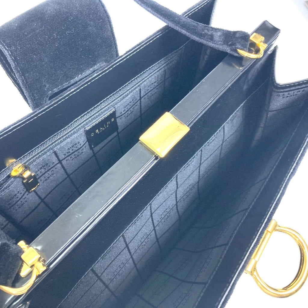 Celine Black Leather Shoulder Bag