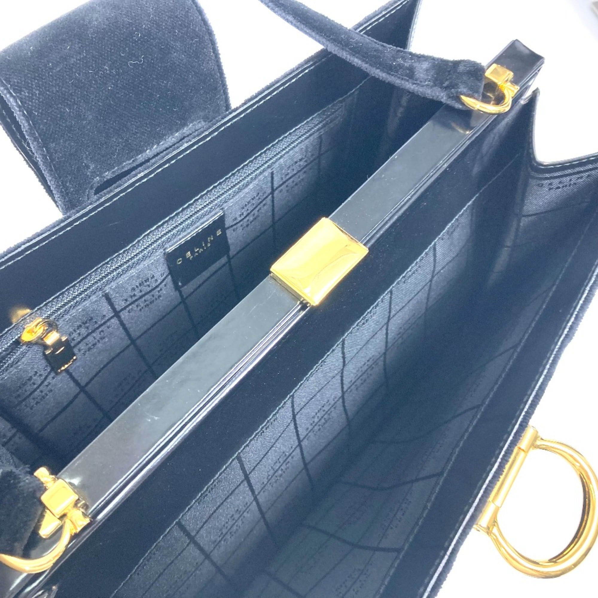 Celine Black Leather Shoulder Bag