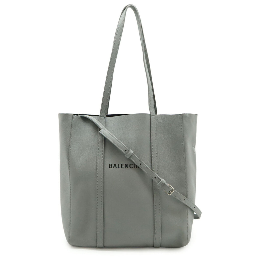 Balenciaga Gray Leather Shoulder Bag Tote