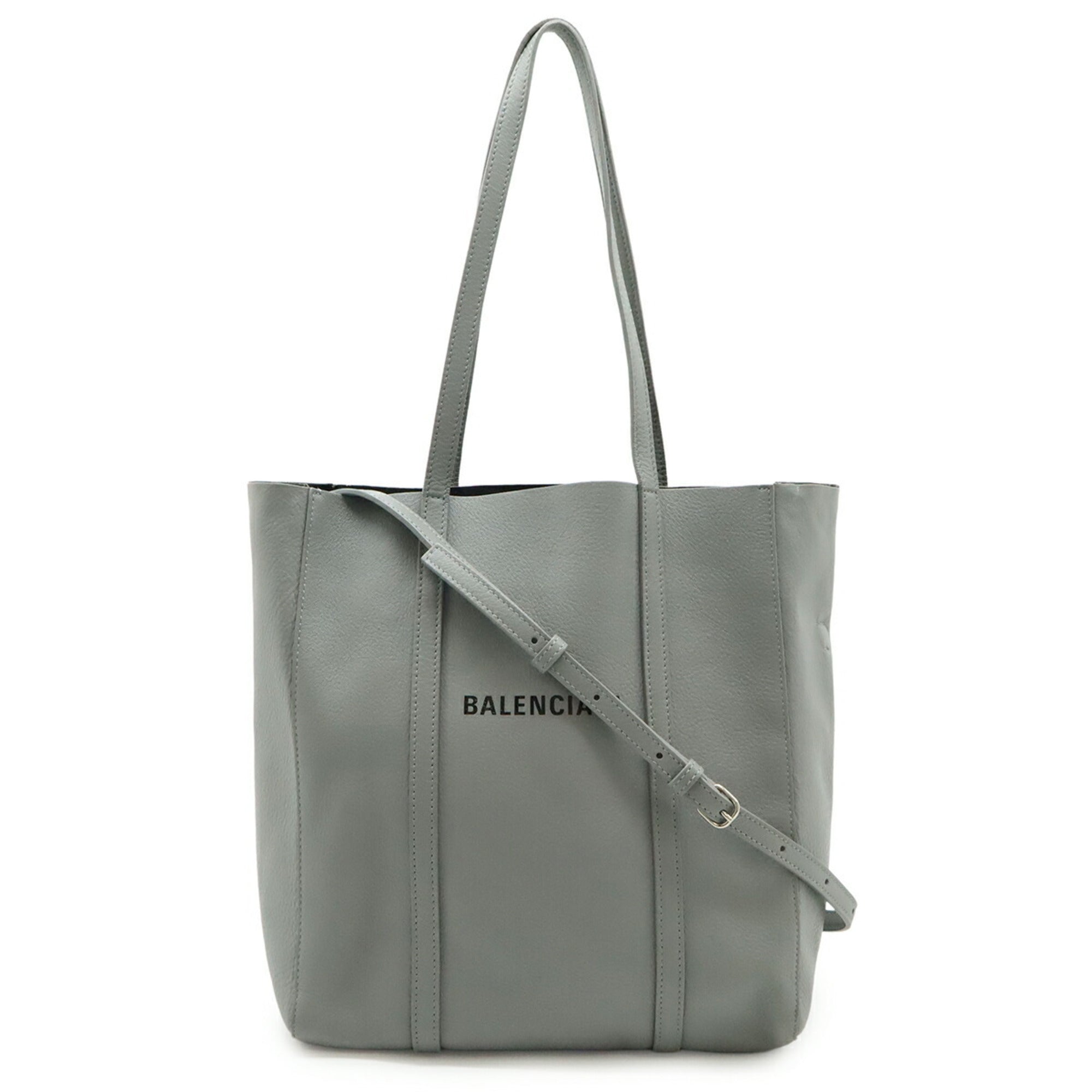 Balenciaga Gray Leather Shoulder Bag Tote