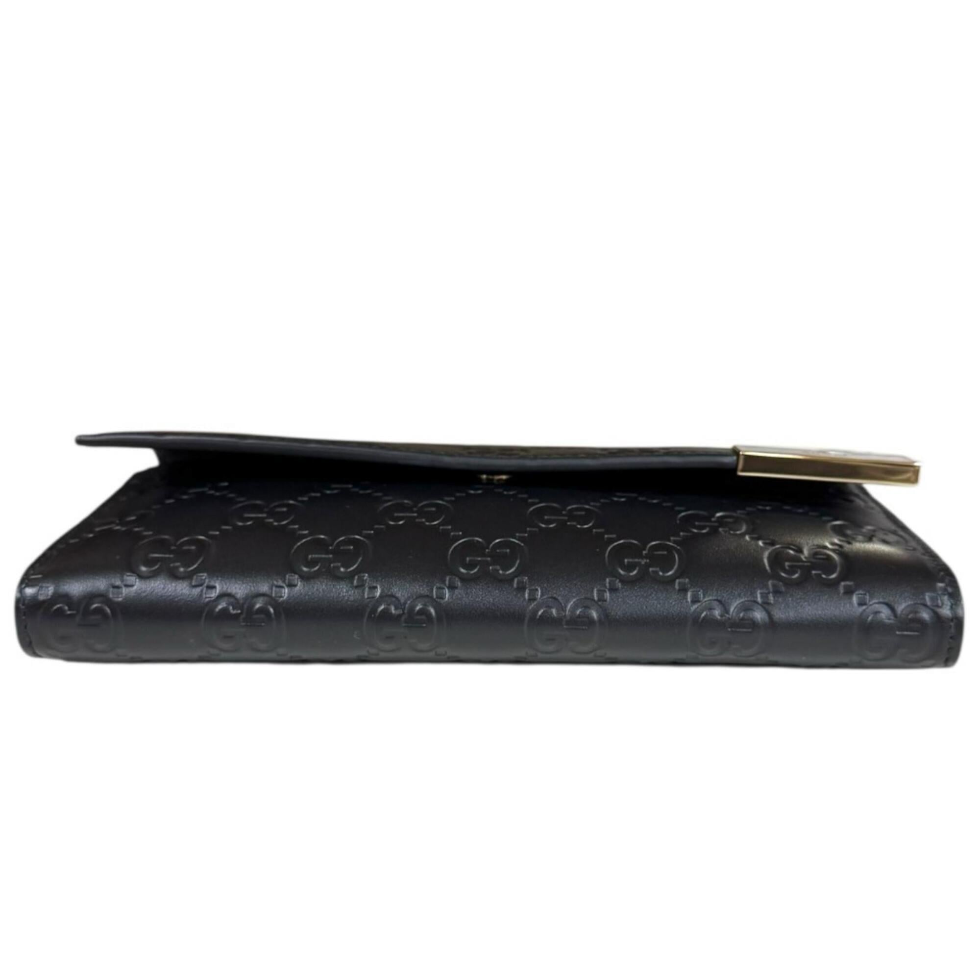 Gucci Black Leather Coin Purse/Coin Case (Pre-Owned)