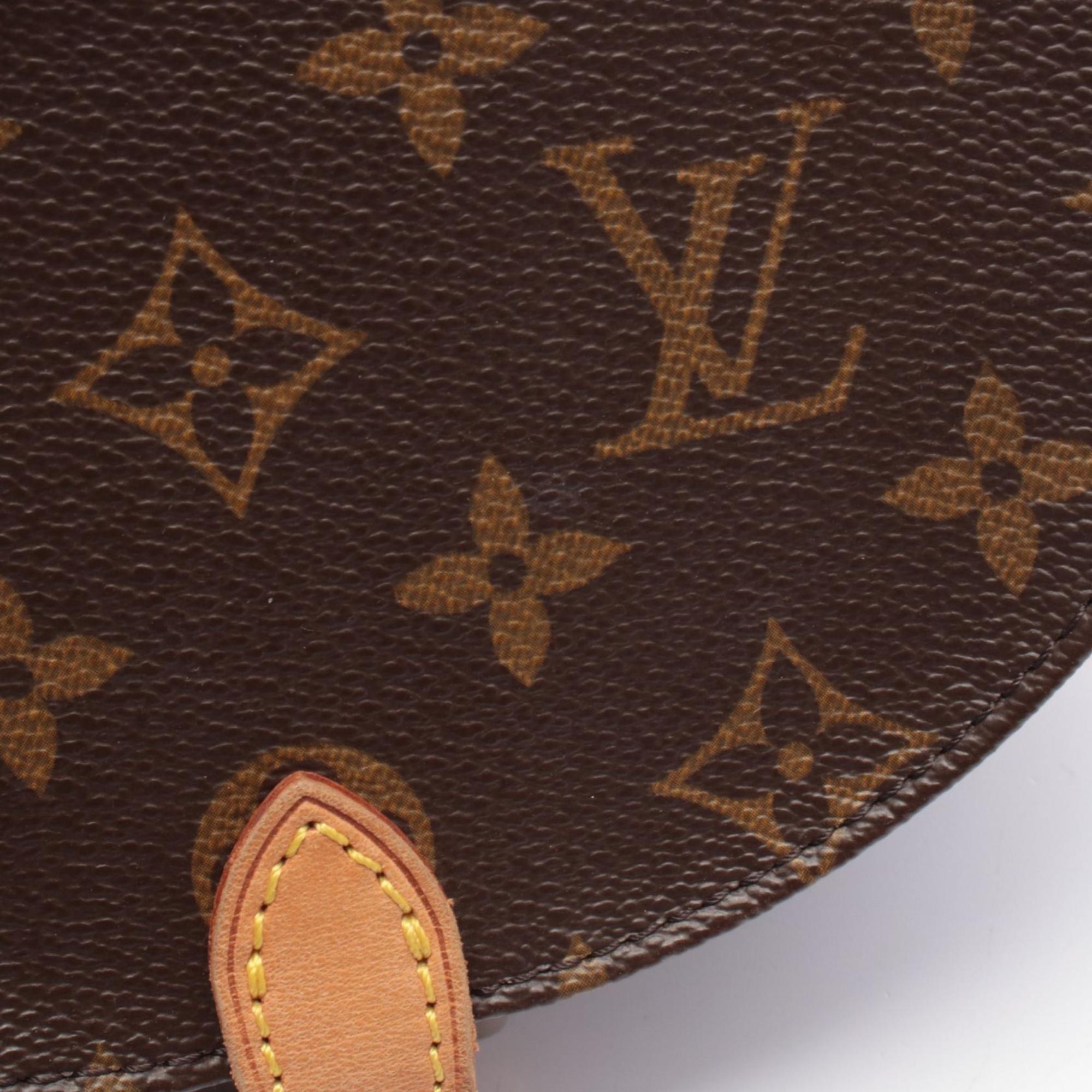 Louis Vuitton Brown Coated Canvas Leather Handbag Shoulder Bag