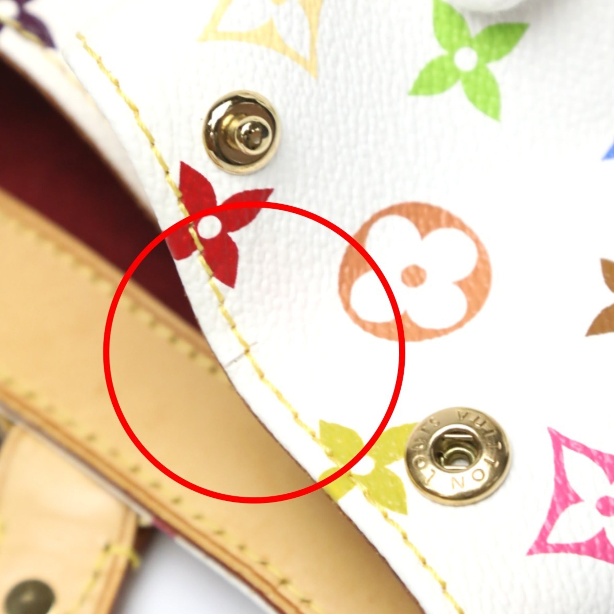 Louis Vuitton Blanc Multi-Color Monogram Multicolore Handbag