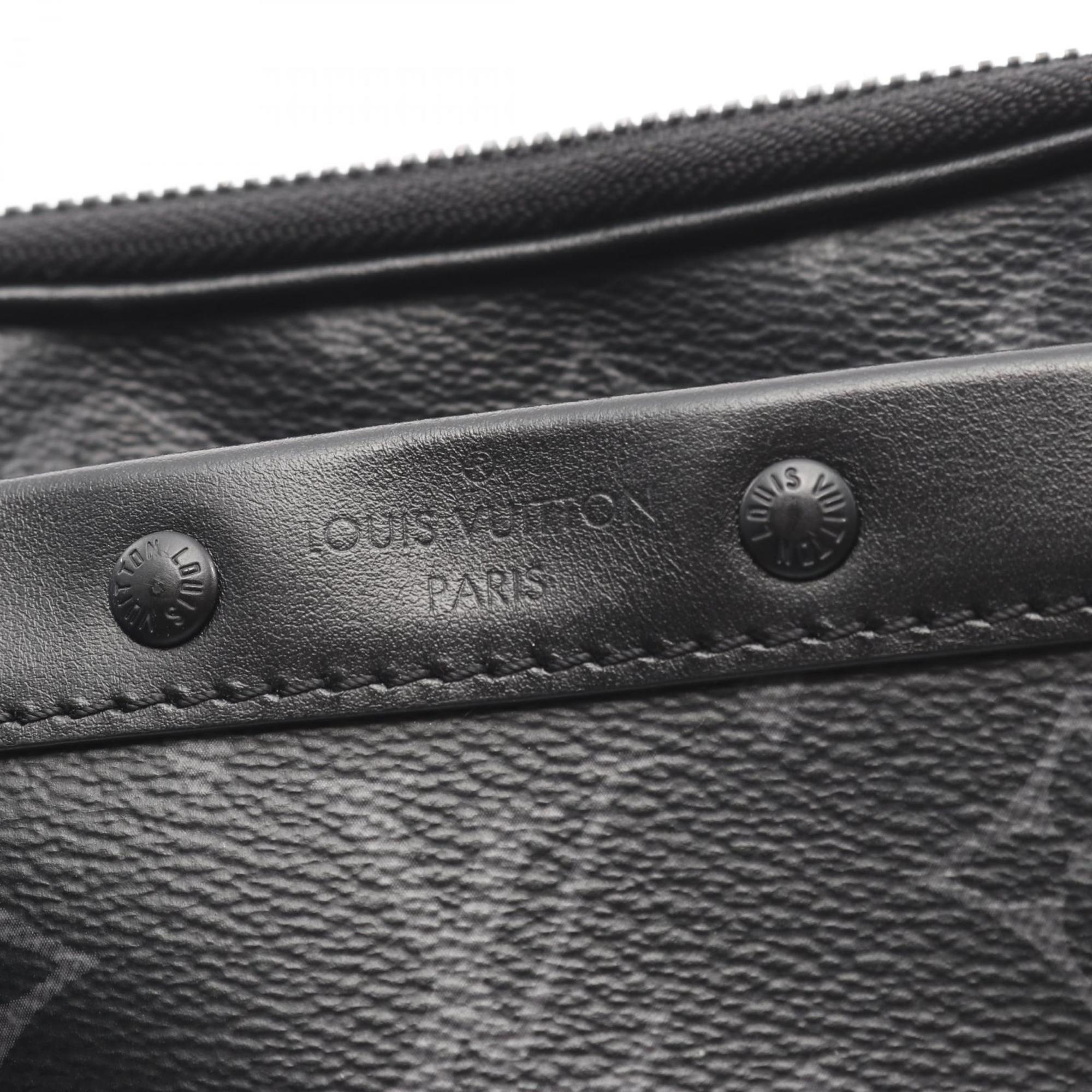 Louis Vuitton Black Coated Canvas Shoulder Bag