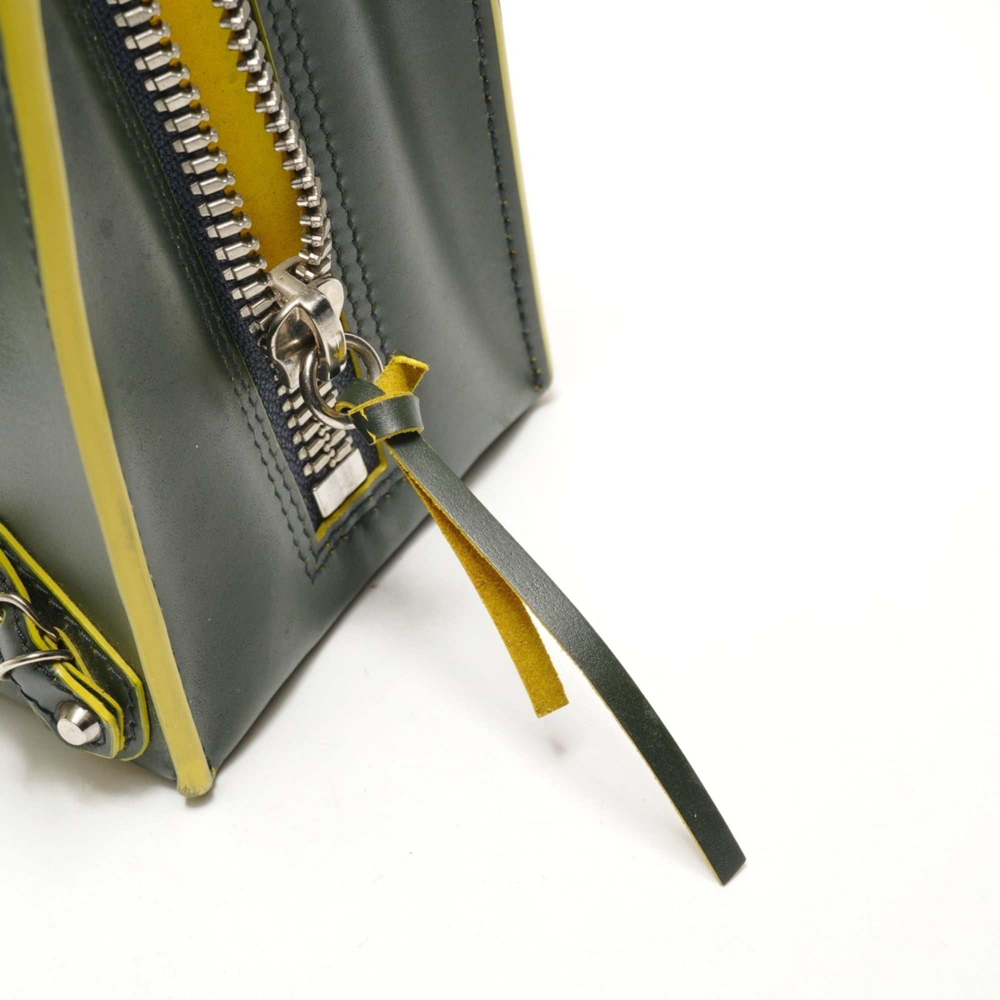 Balenciaga Green Leather Hand