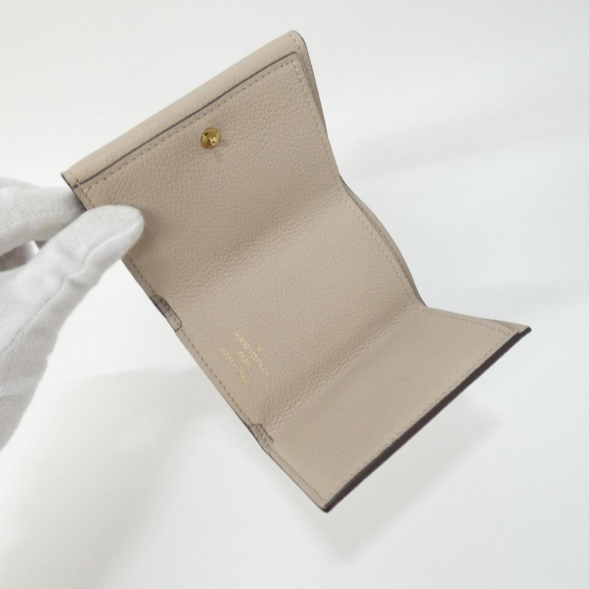 Louis Vuitton Grayish Leather Wallet (Tri-Fold)