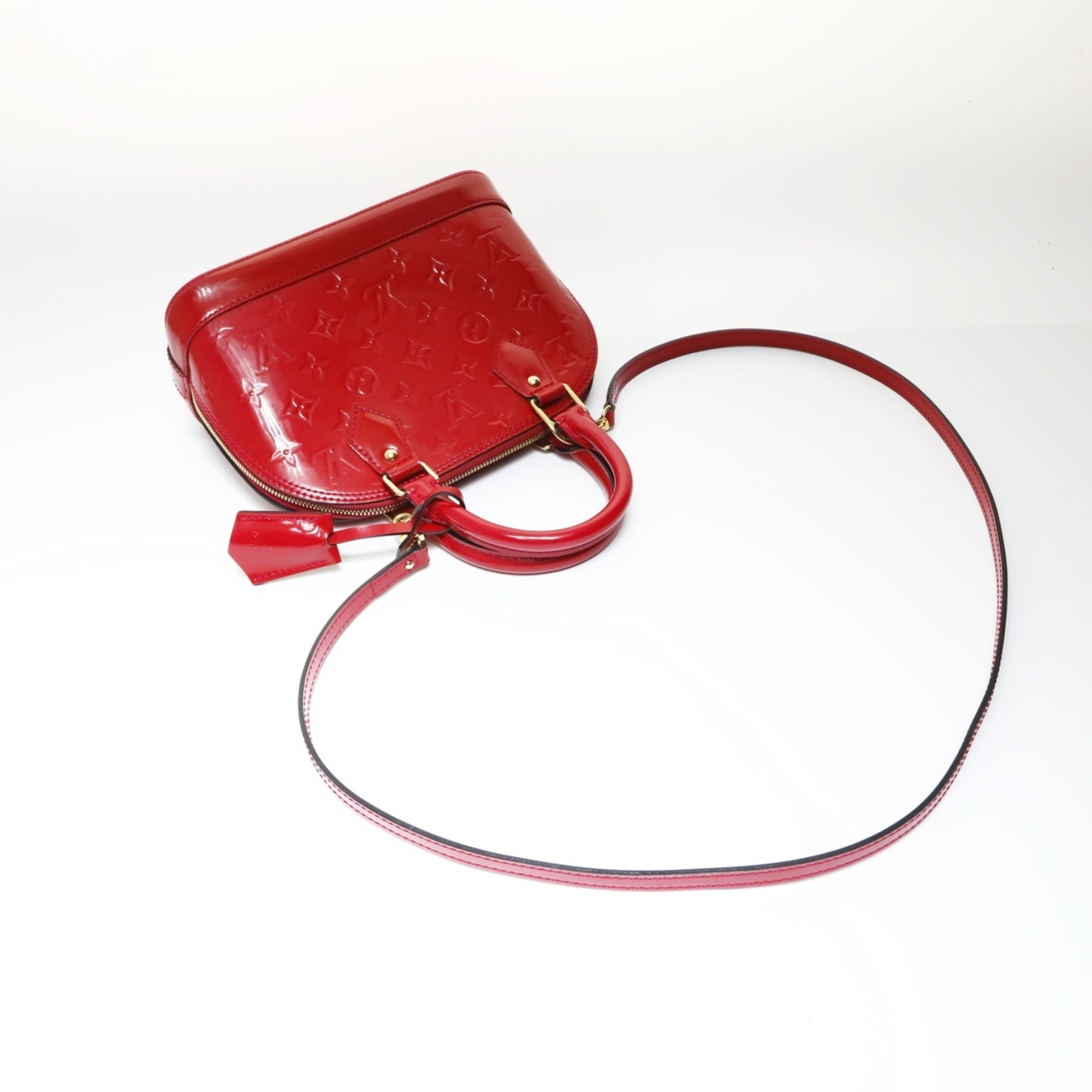 Louis Vuitton Monogram Vernis Red Color Handbag