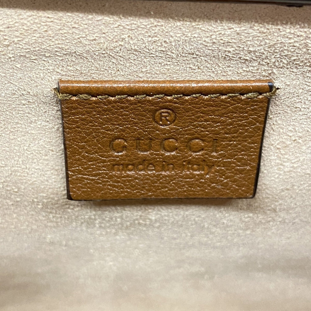 Gucci Brown Leather Handbag (Pre-Owned)