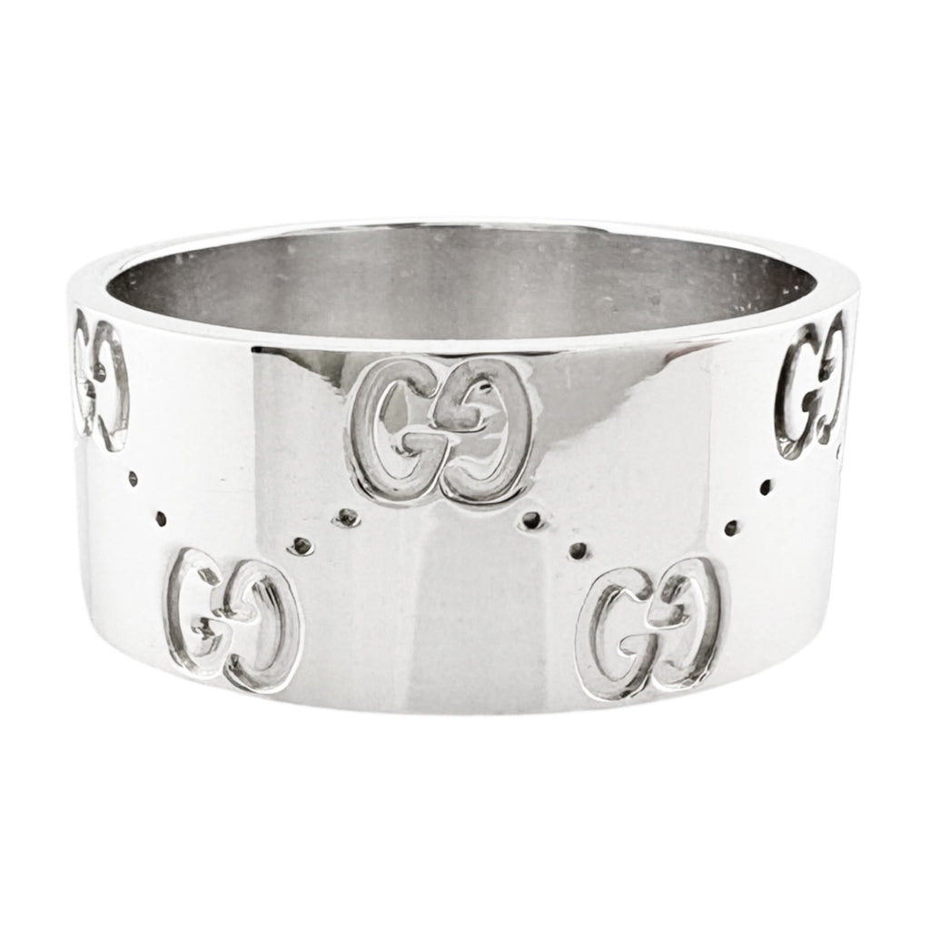 Gucci White Gold White Gold (18K) Band Ring (Pre-Owned)