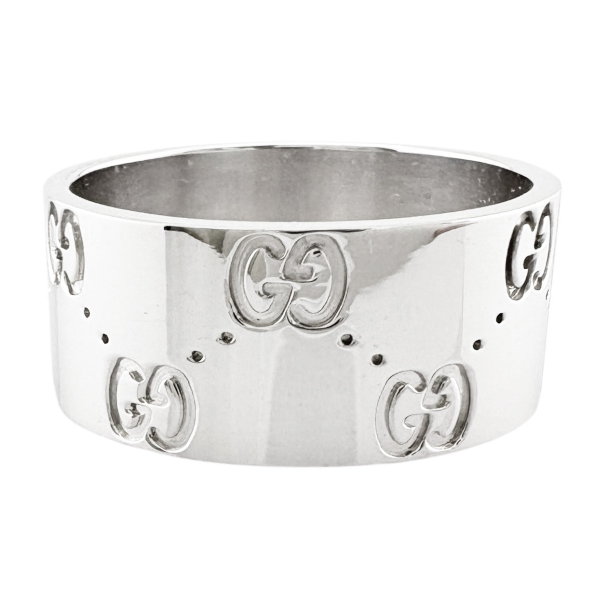 Gucci White Gold White Gold (18K) Band Ring (Pre-Owned)
