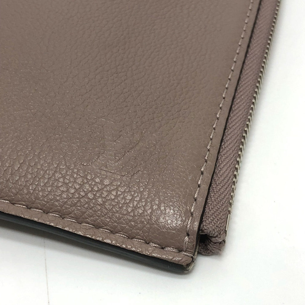 Louis Vuitton Beige Taupe Leather Clutch Bag Pochette
