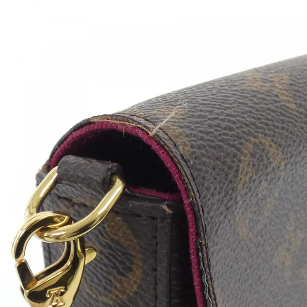 Louis Vuitton Monogram Marron Coated Canvas Pochette Shoulder Bag