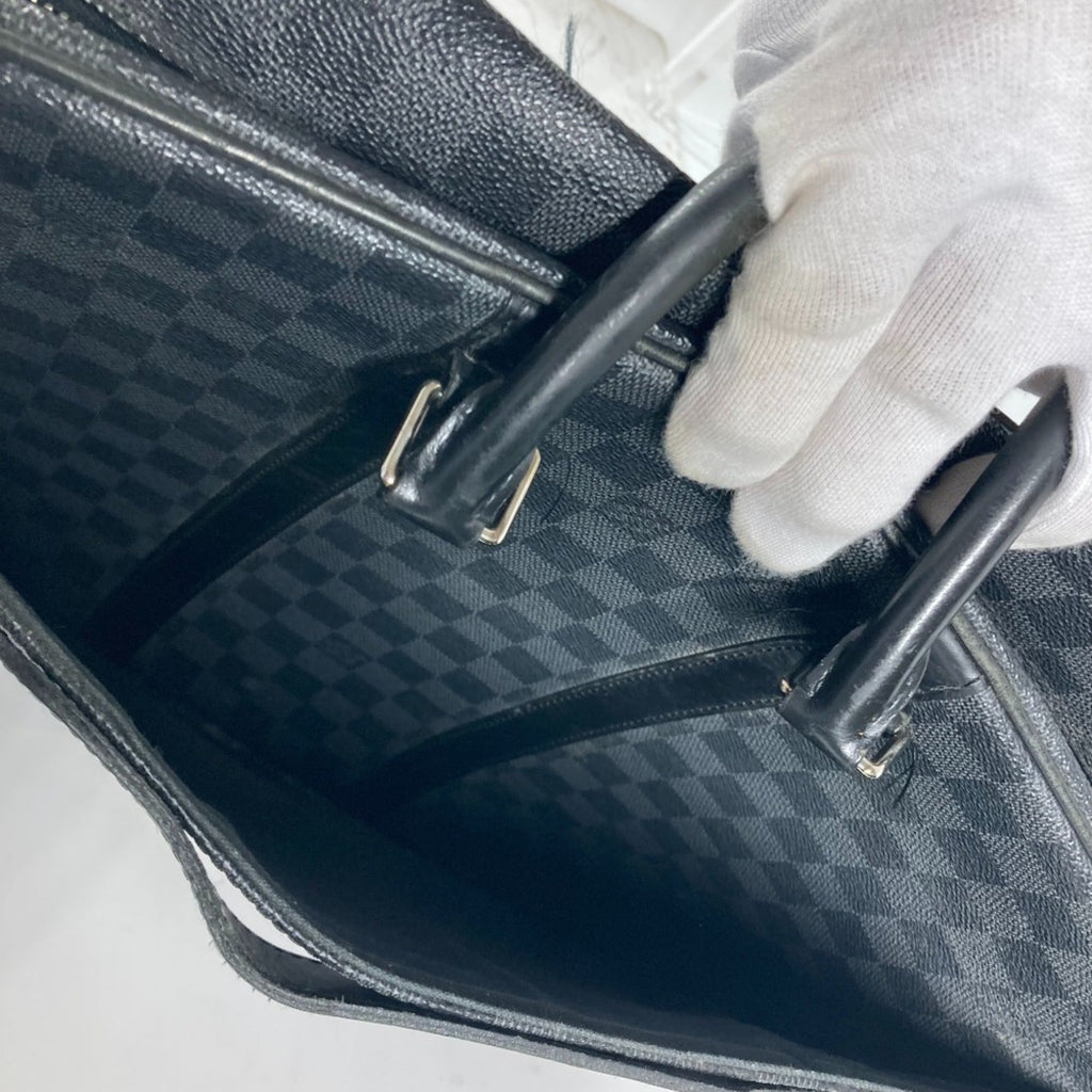 Louis Vuitton Black Damier Graphite Handbag Tote Bag