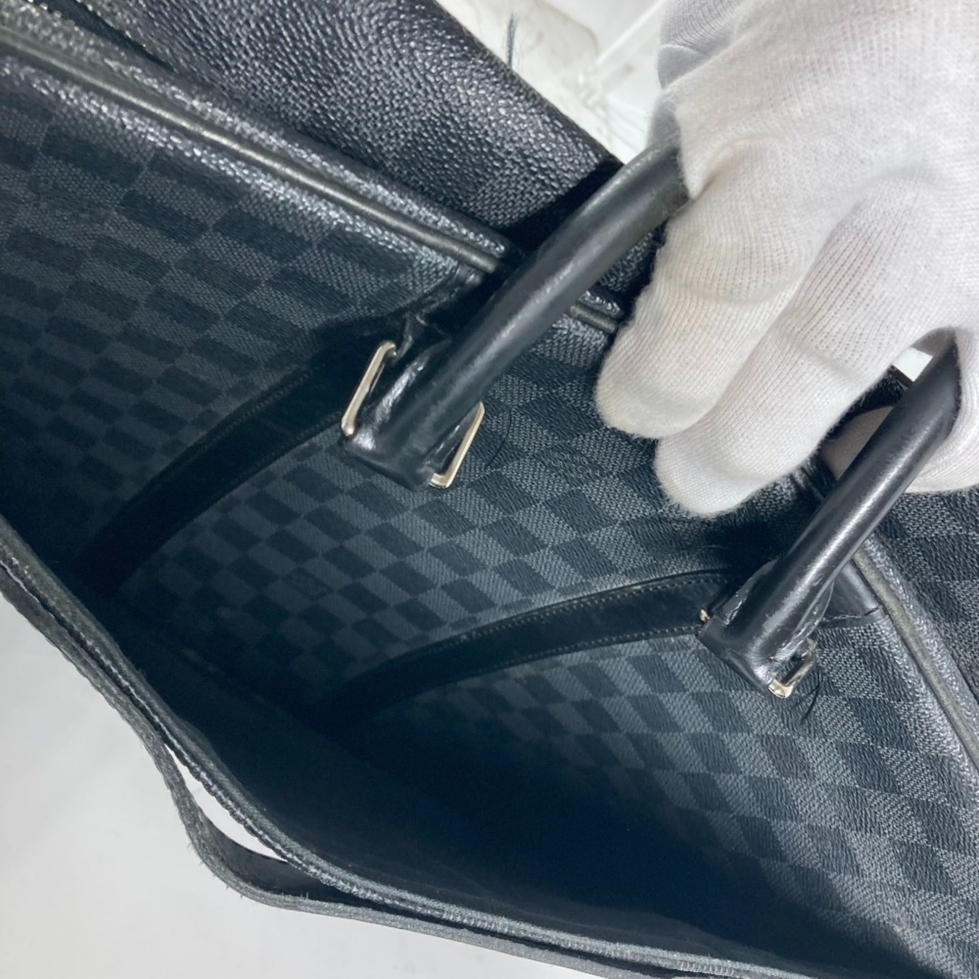 Louis Vuitton Black Damier Graphite Handbag Tote Bag