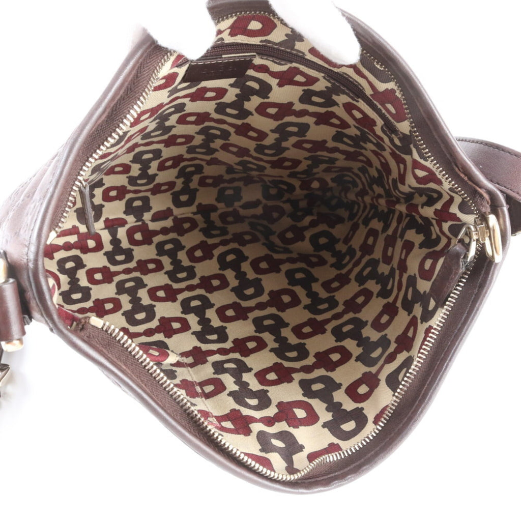 Gucci Abbey Brown Leather Shoulder Bag (Pre-Owned)