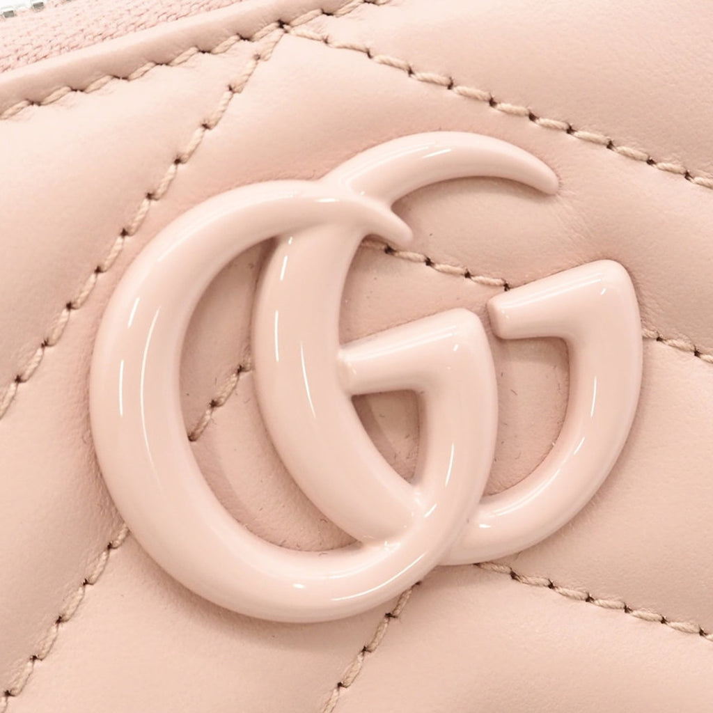 Gucci Pink Leather Long Wallet (Bi-Fold) (Pre-Owned)