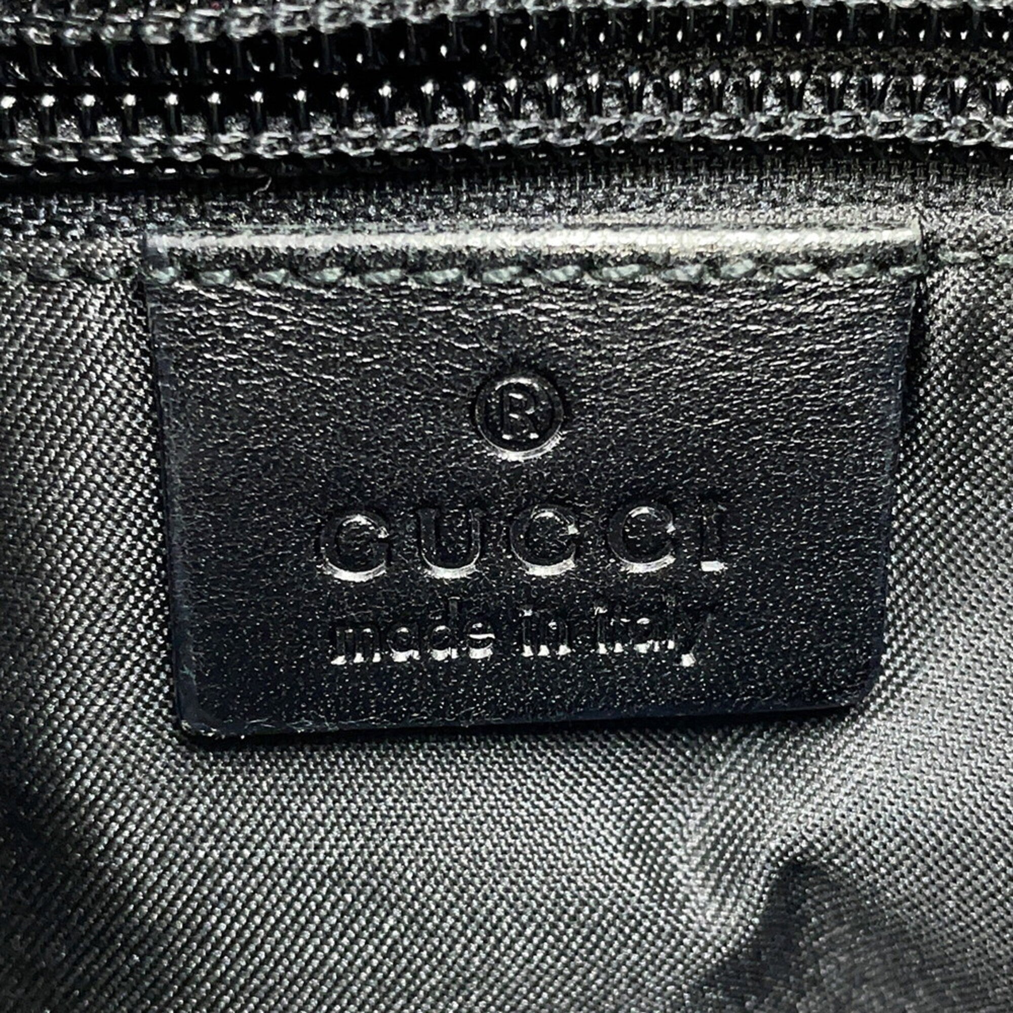 Gucci Black Red Color Gg Canvas Leather Handbag Shoulder Bag (Pre-Owned)