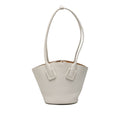 Bottega Veneta White Leather Basket Shoulder Bag Tote Bag