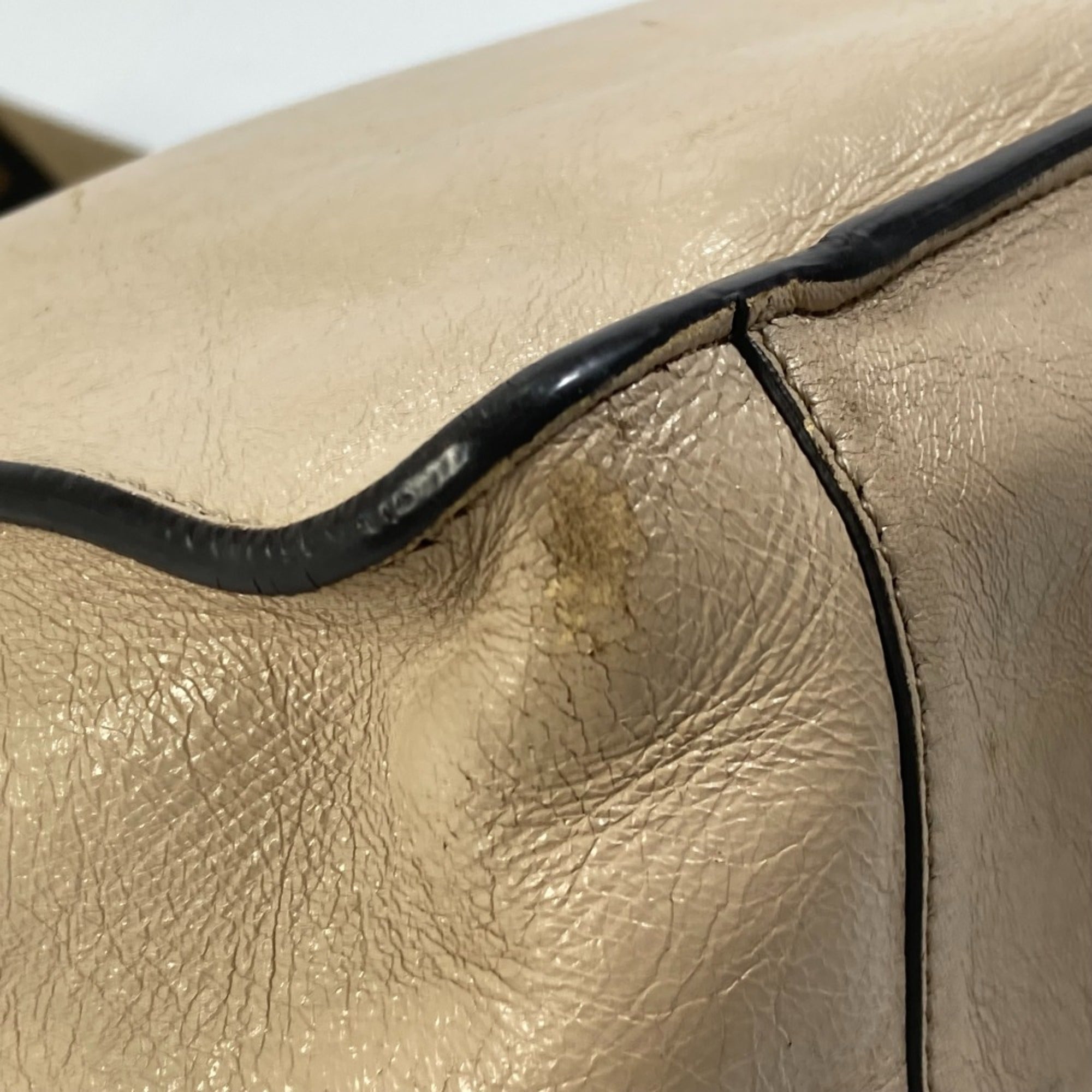 Fendi Beige Leather Shoulder Bag