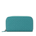 Bottega Veneta Emerald Green Leather Long Wallet (Bi-Fold)