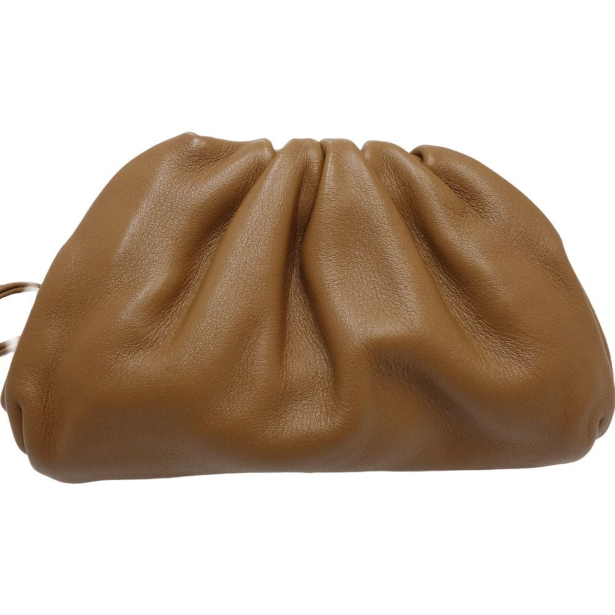 Bottega Veneta Brown Leather Pochette Pouch