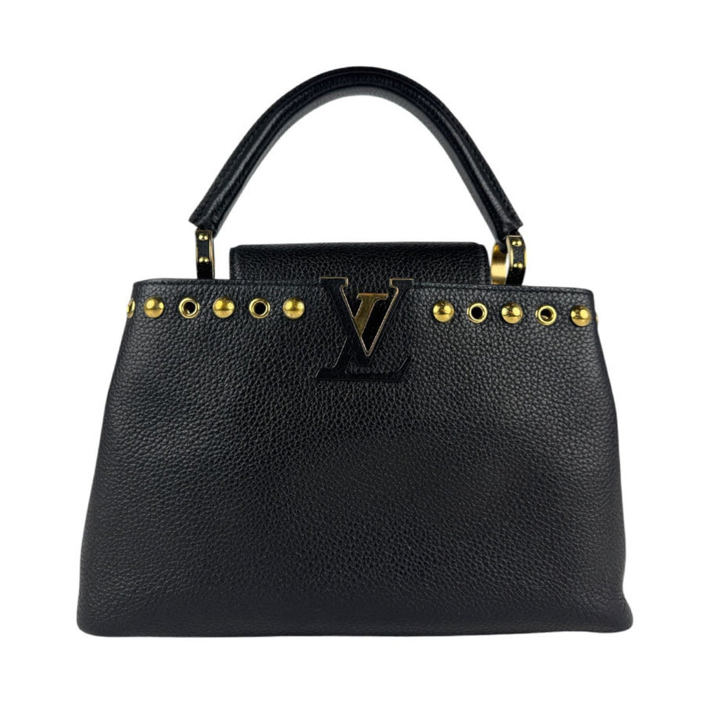 Louis Vuitton Black Leather Handbag Shoulder Bag