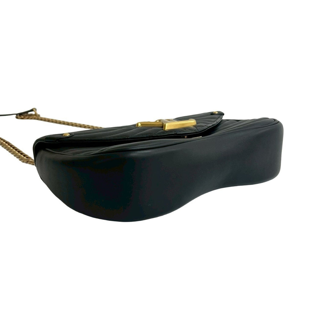 Louis Vuitton Black Leather Handbag Shoulder Bag