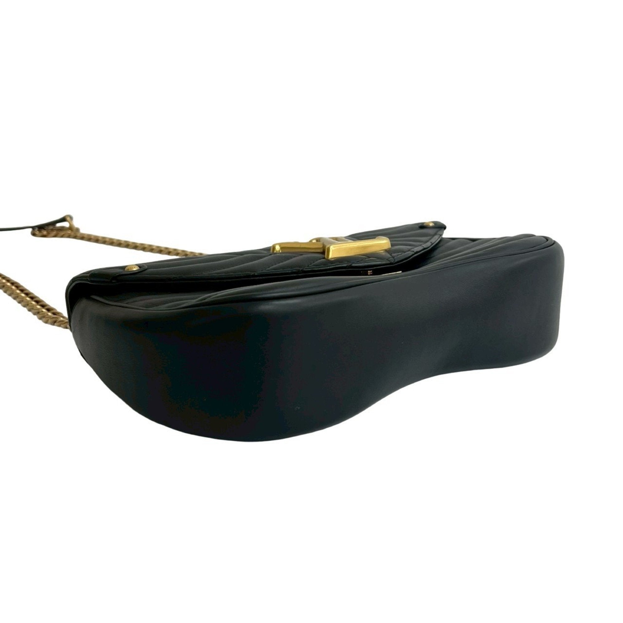 Louis Vuitton Black Leather Handbag Shoulder Bag