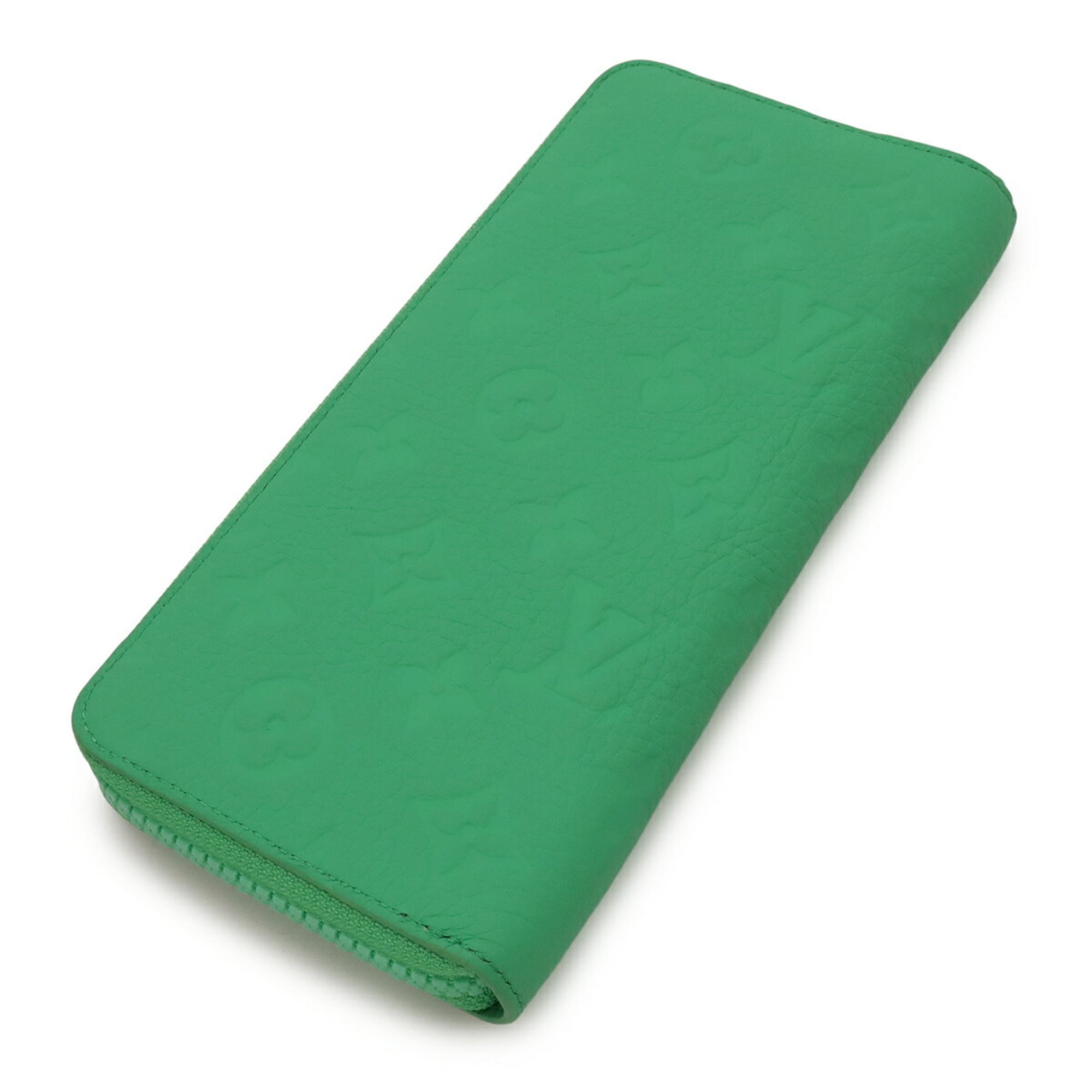 Louis Vuitton Green Vert Leather Long Wallet