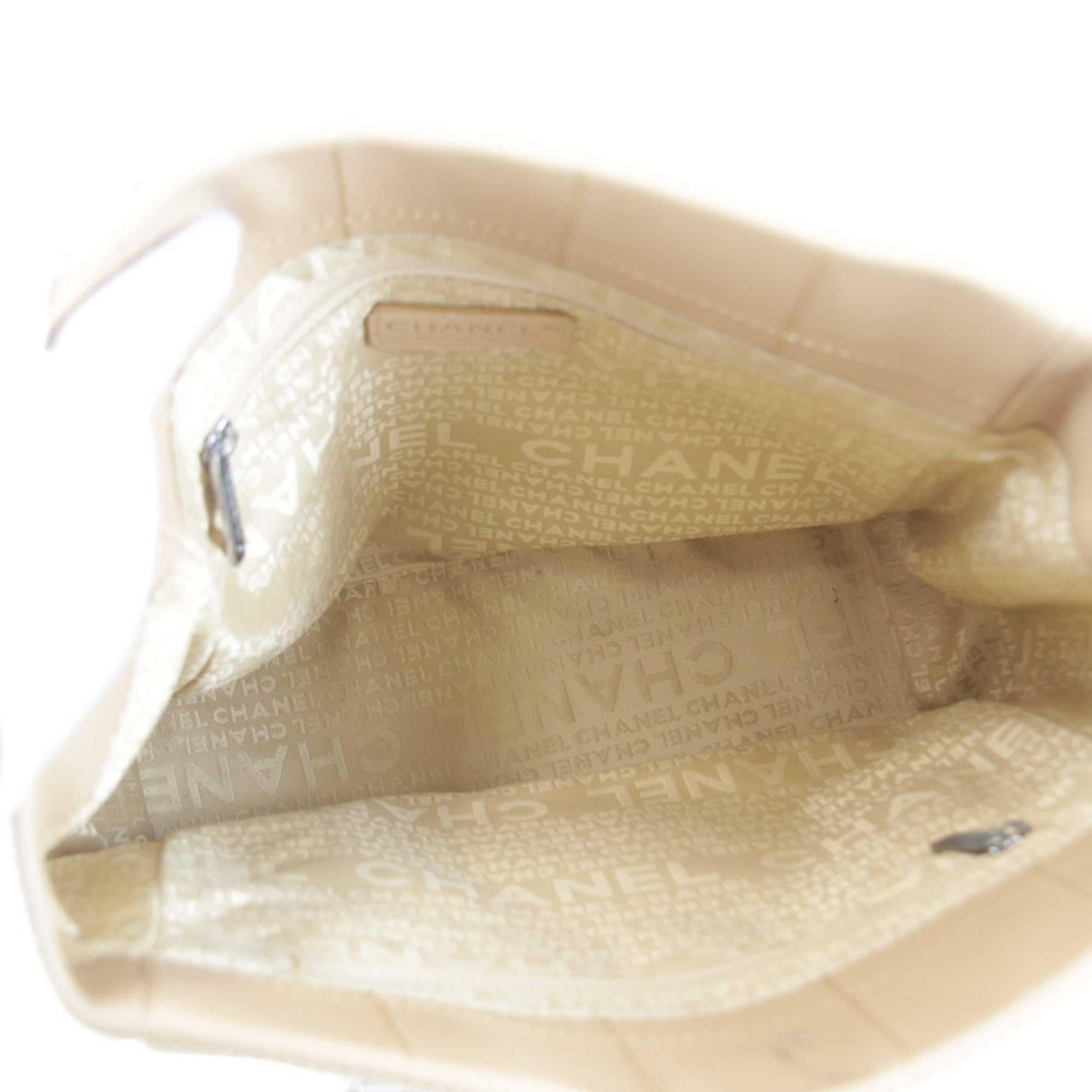 Chanel Beige Leather Tote Bag