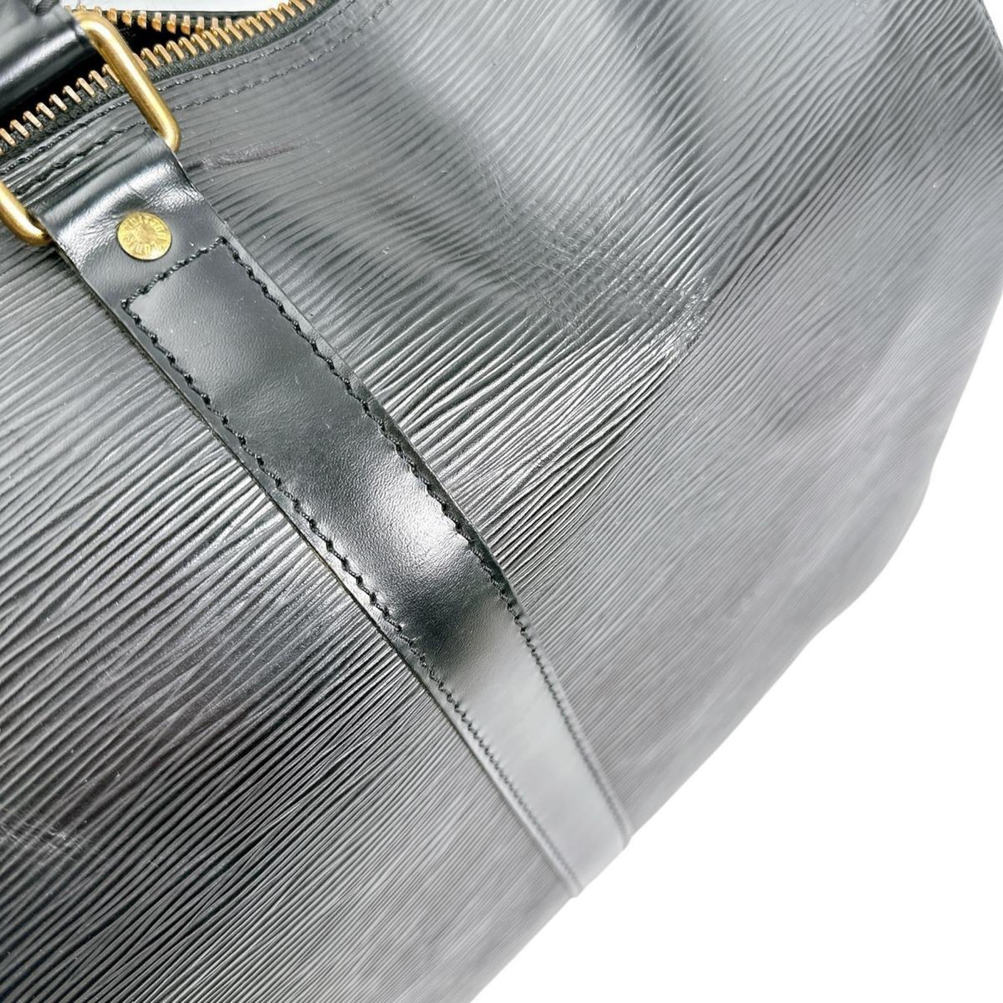 Louis Vuitton Black Epi Leather Boston Bag