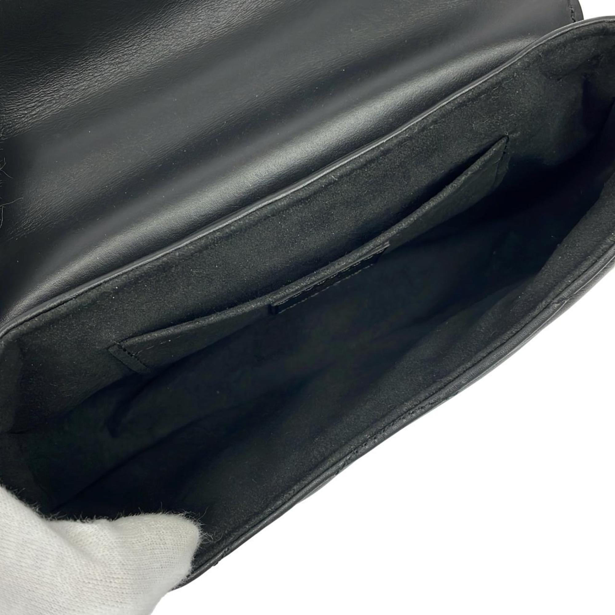 Louis Vuitton Black Leather Shoulder Bag